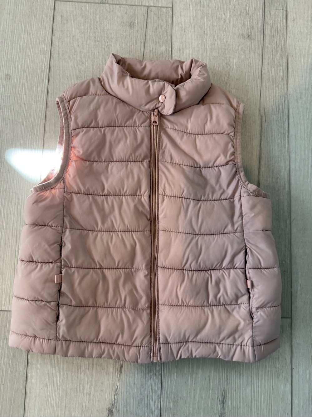 Copper Key Blush Pink Quilted Puffer Vest for Kids